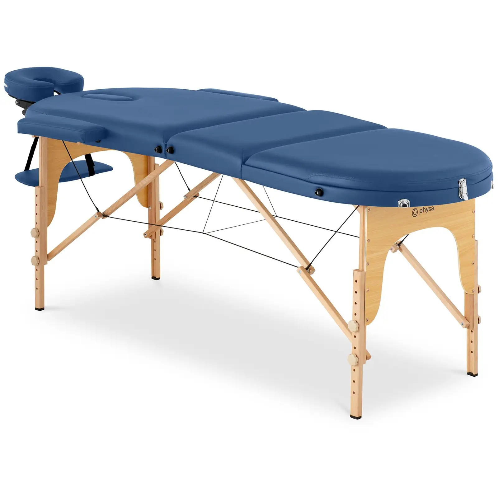Składany stół do masażu - 185-211 x 70-88 x 63-85 cm - 227 kg - Niebieski