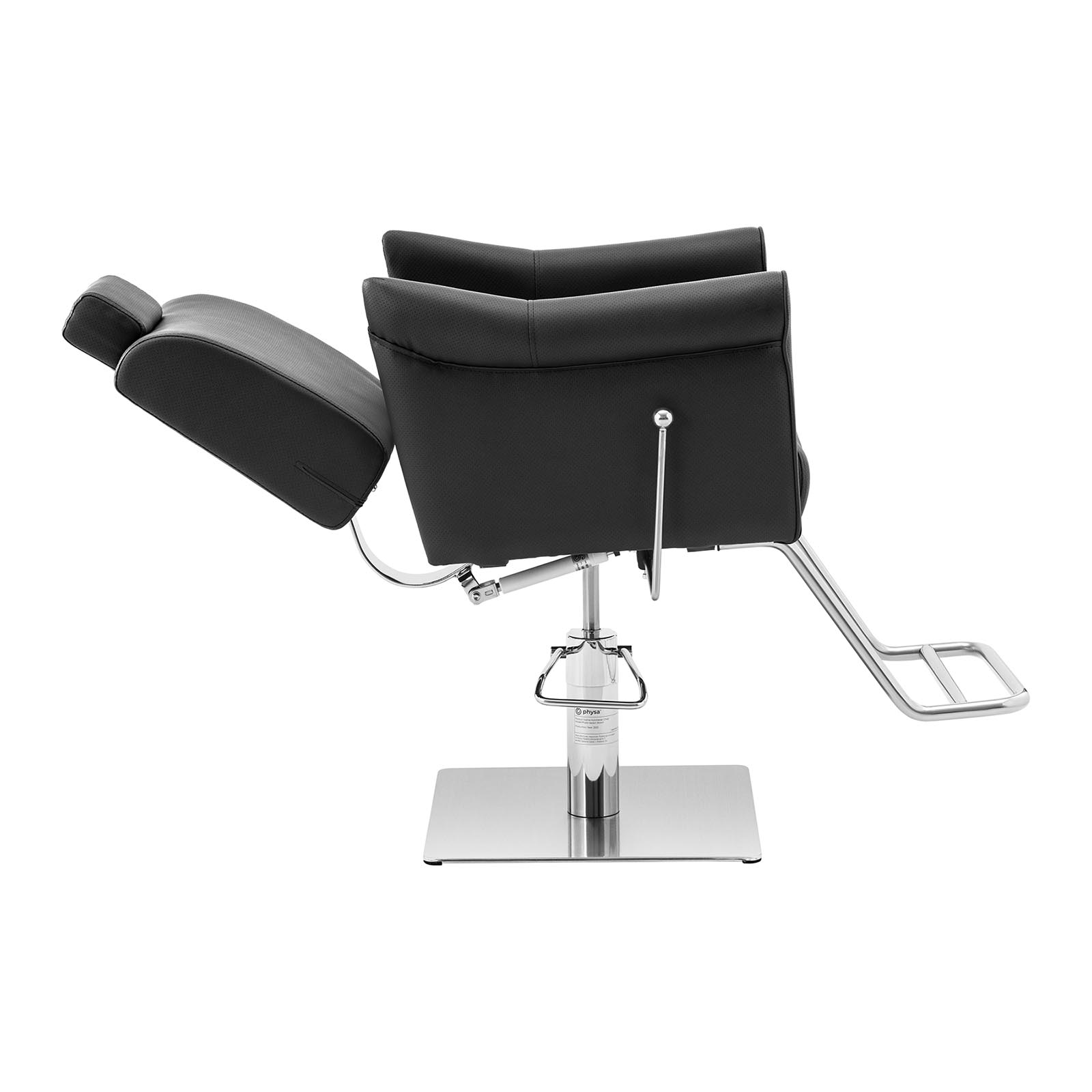 Fotel fryzjerski z podnóżkiem - 1020 - 1170 mm - 200 kg - czarny, srebrny