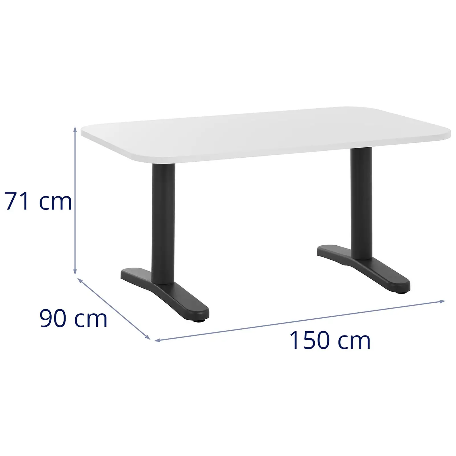 Stół konferencyjny biały nowoczesny - 150 x 90 cm