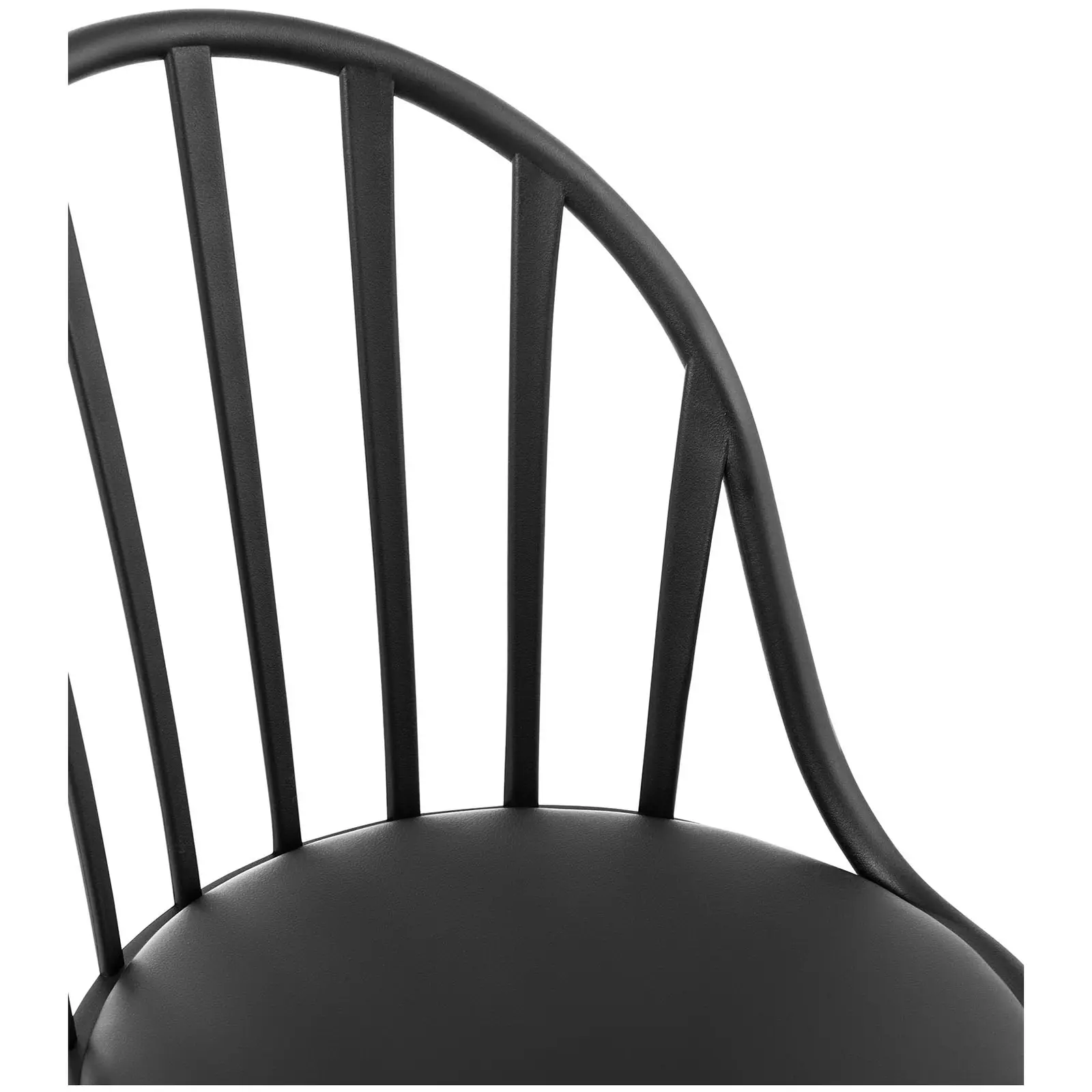 Krzesła - 2 szt. - Royal Catering - do 150 kg - oparcia szczebelkowe - czarne