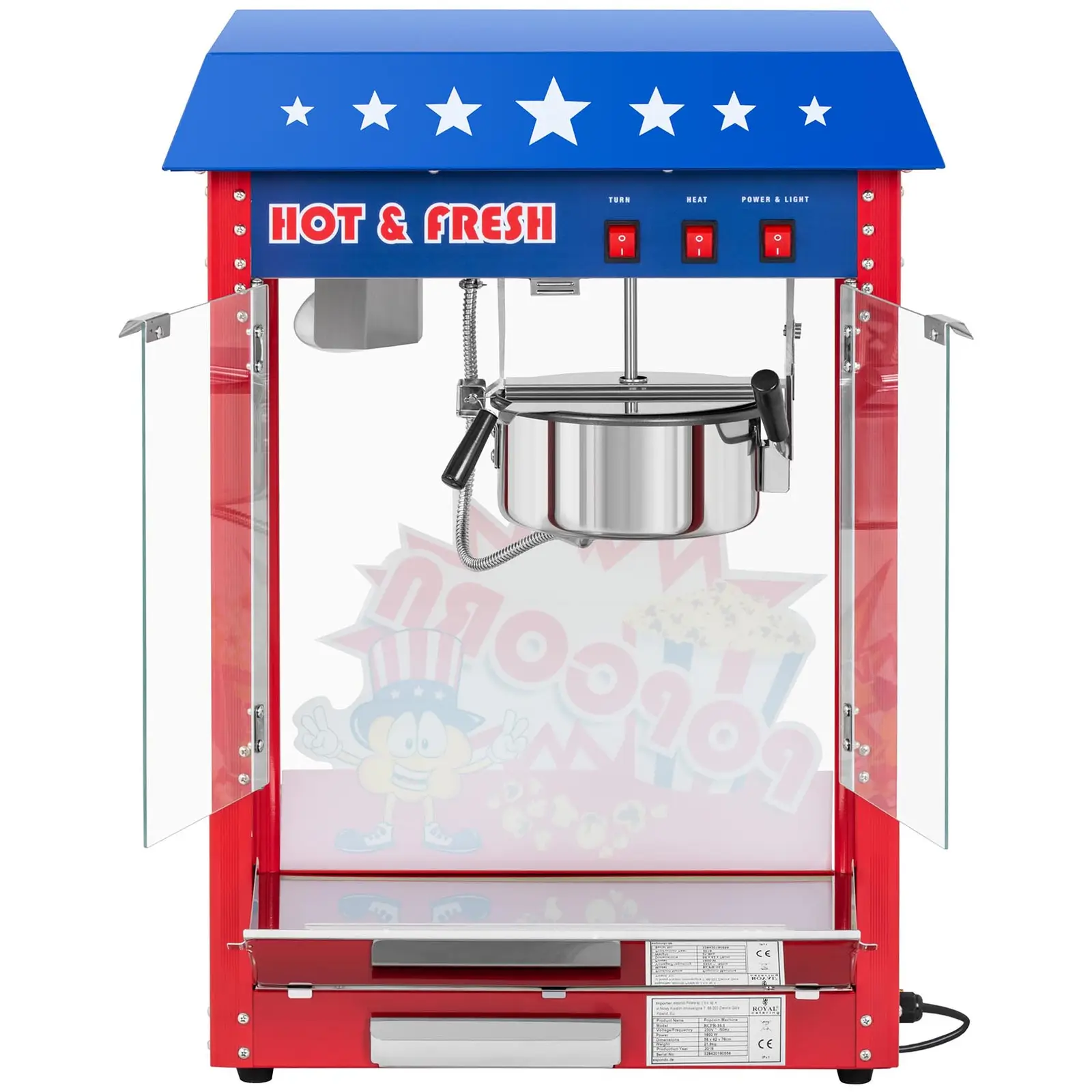 Maszyna do popcornu - amerykański design