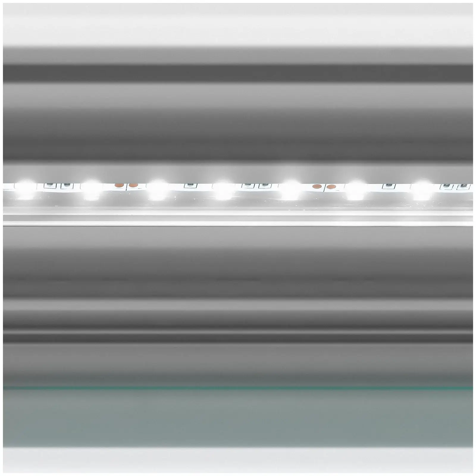 Witryna do lodów - 358 l - LED - 4 kółka - jasnozielona, srebrna