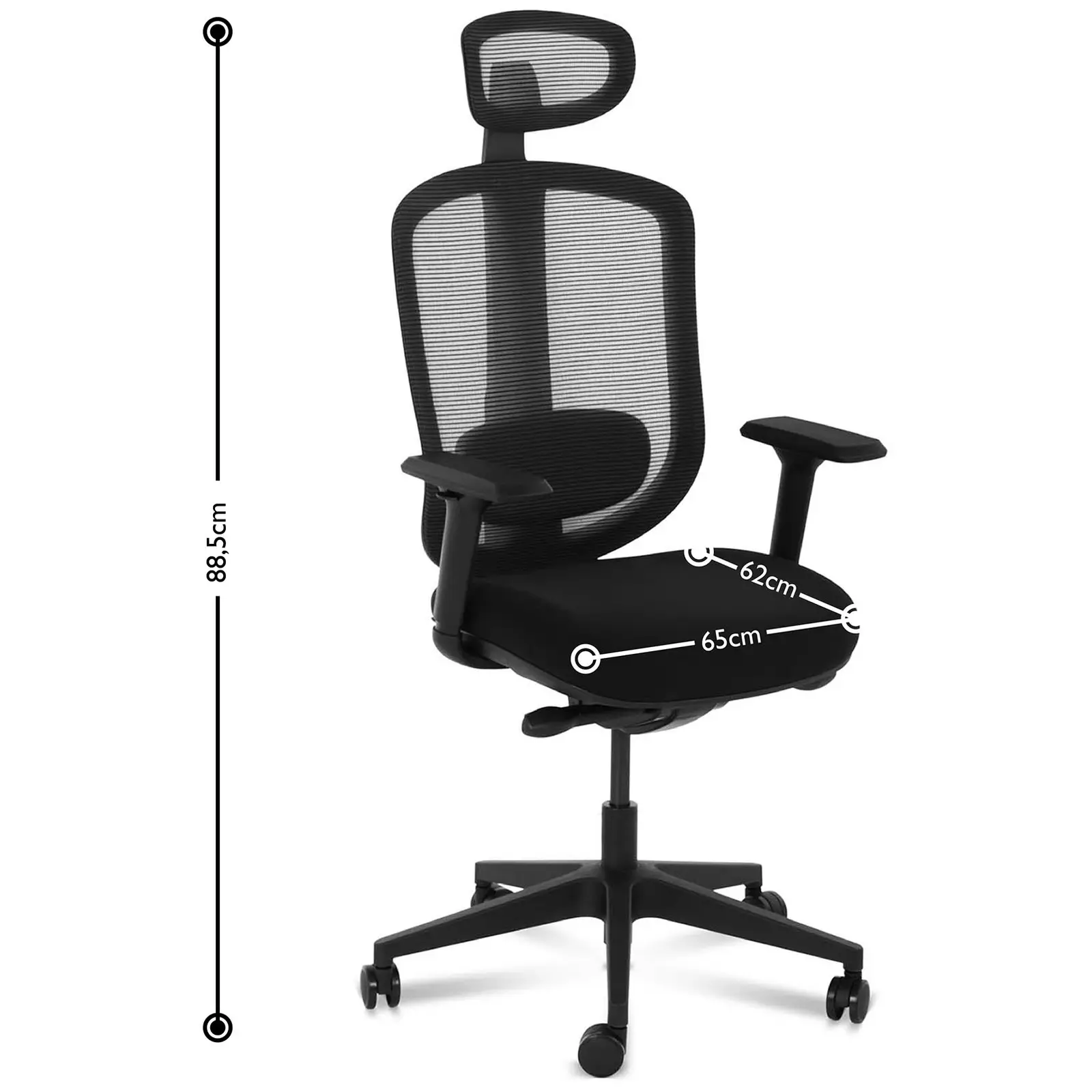 Fotel biurowy - siatkowy - 150 kg