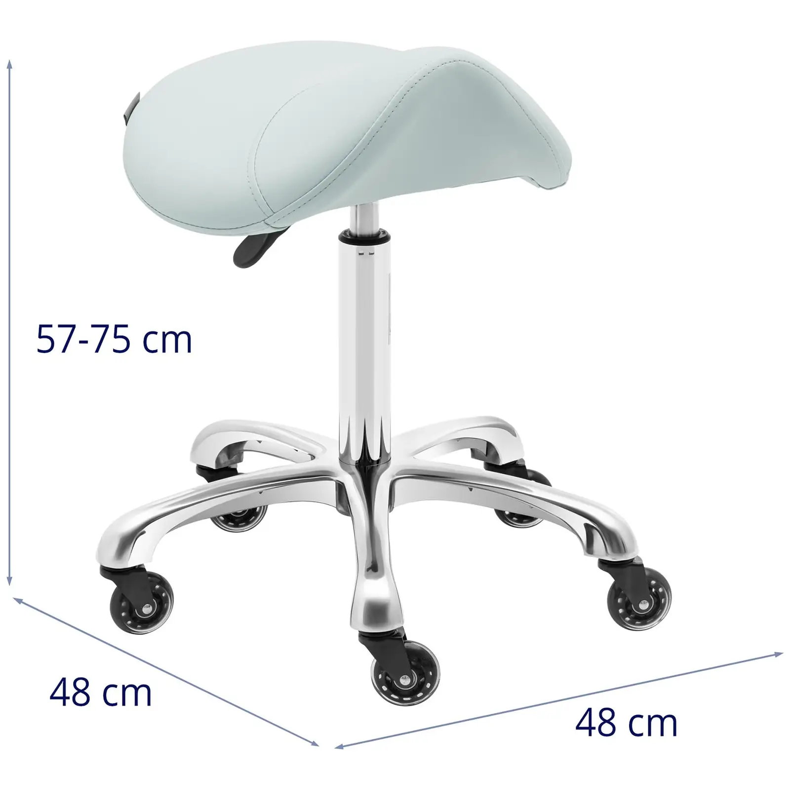 Krzesło siodłowe - 570-750 mm - 150 kg - pistacjowe