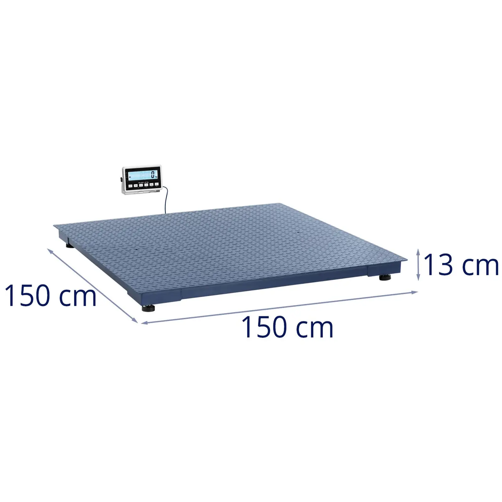 Waga platformowa - 3000 kg / 1 kg - 1500 x 1500 mm - LCD