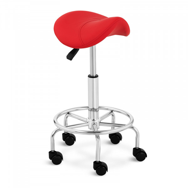 Krzesło siodłowe - 570 - 690 mm - 150 kg - Czerwony