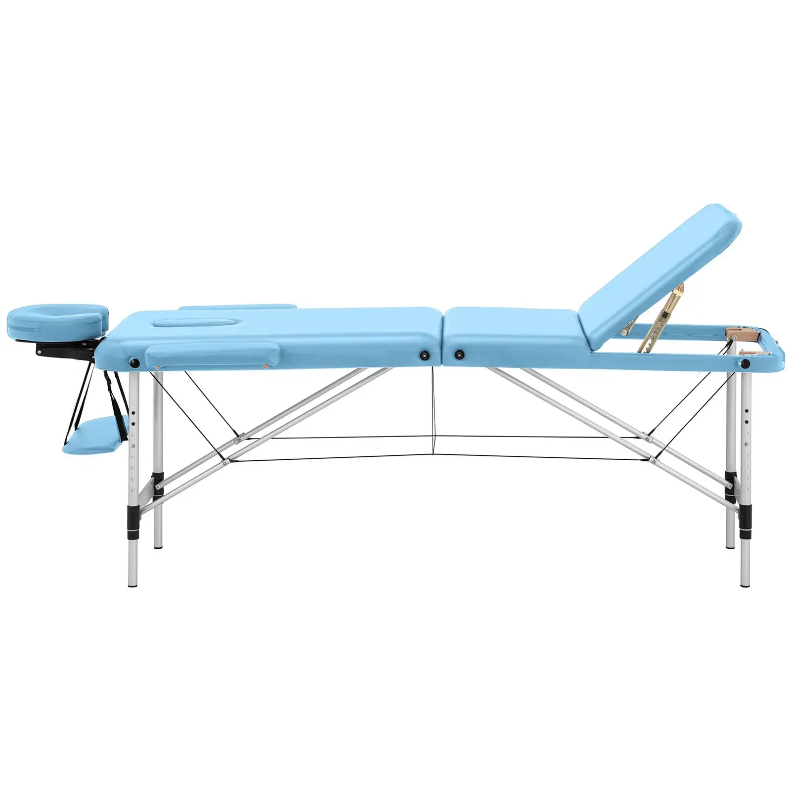 Składany stół do masażu - 185 x 60 x 60-81 cm - 180 kg - Turkusowy