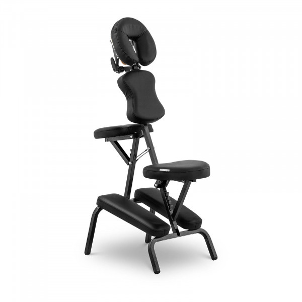 Krzesło do masażu - składane - 26 x 46 x 104 cm - 130 kg - Czarny