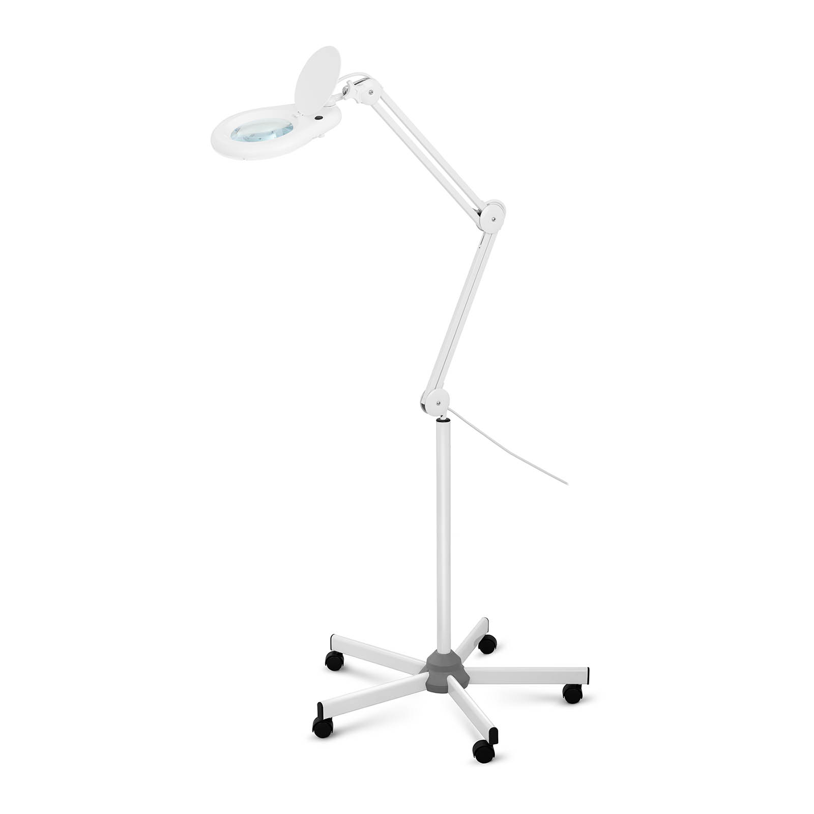 Zestaw Lampa kosmetyczna - powiększająca - 3 dpt - LED + Stojak do lampy kosmetycznej - 5 kółek