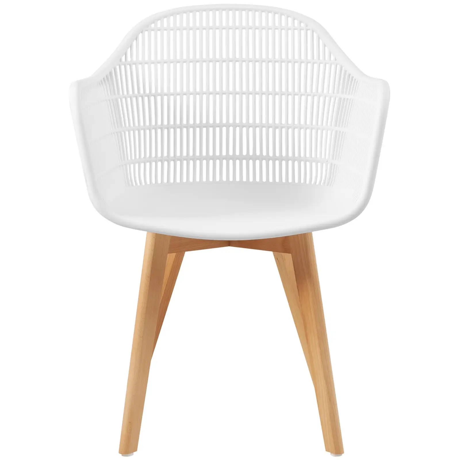 Krzesła - 2 szt. - do 150 kg - siedziska 490 x 450 x 450 mm - białe