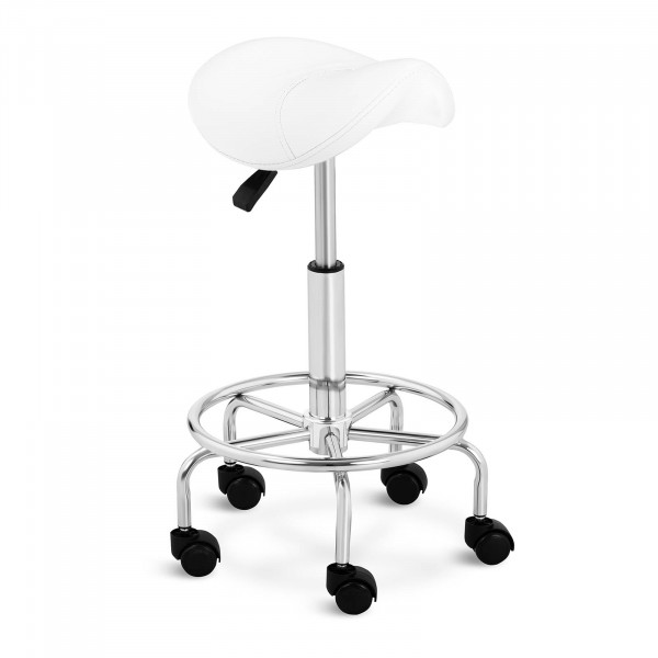 Krzesło siodłowe - 570 - 690 mm - 150 kg - Biały