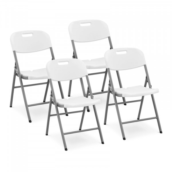 Outlet Krzesło cateringowe - zestaw 4 sztuk - Royal Catering - 180 kg - siedzisko: 40 x 38 cm - białe