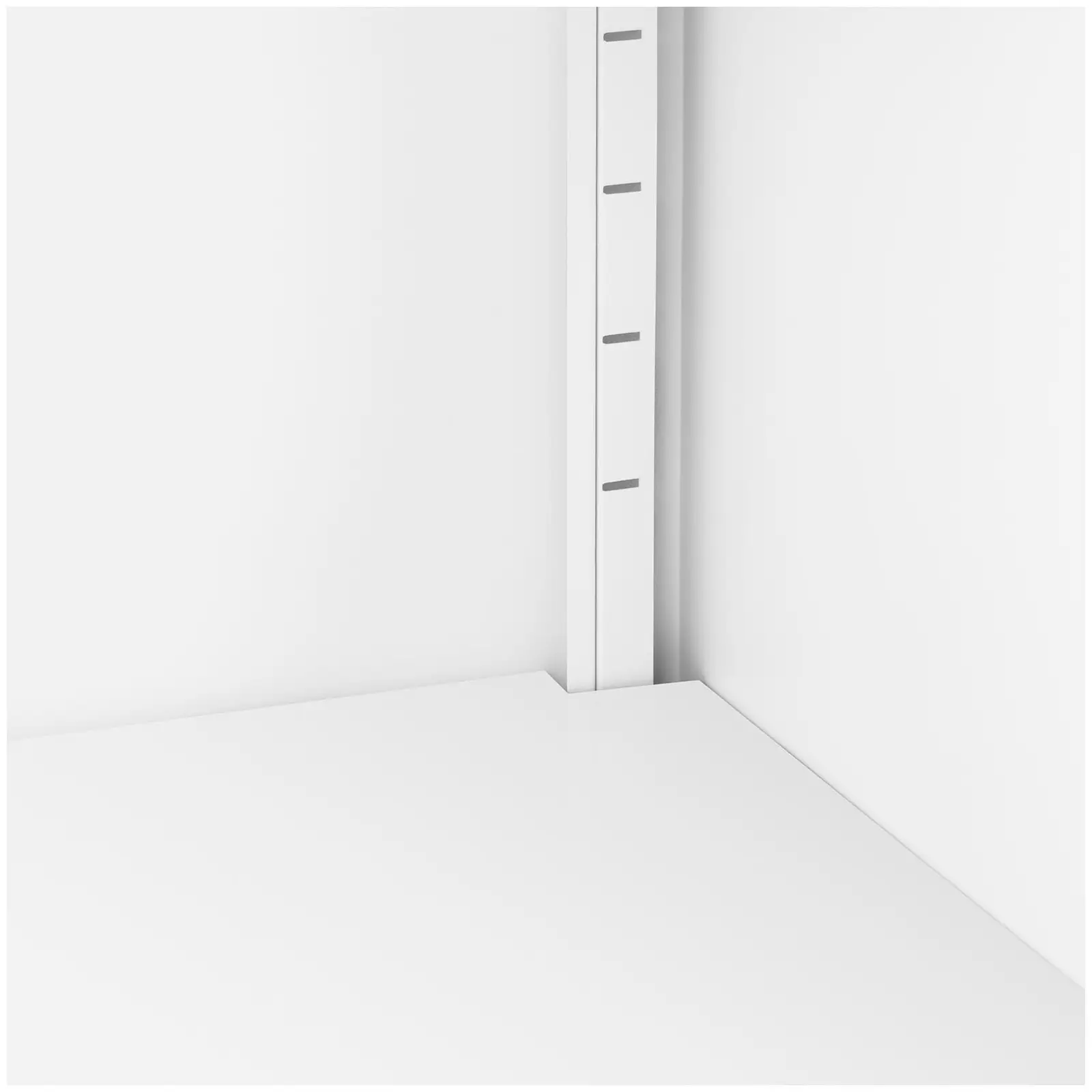 Szafka metalowa - 102 cm - 2 półki - biała