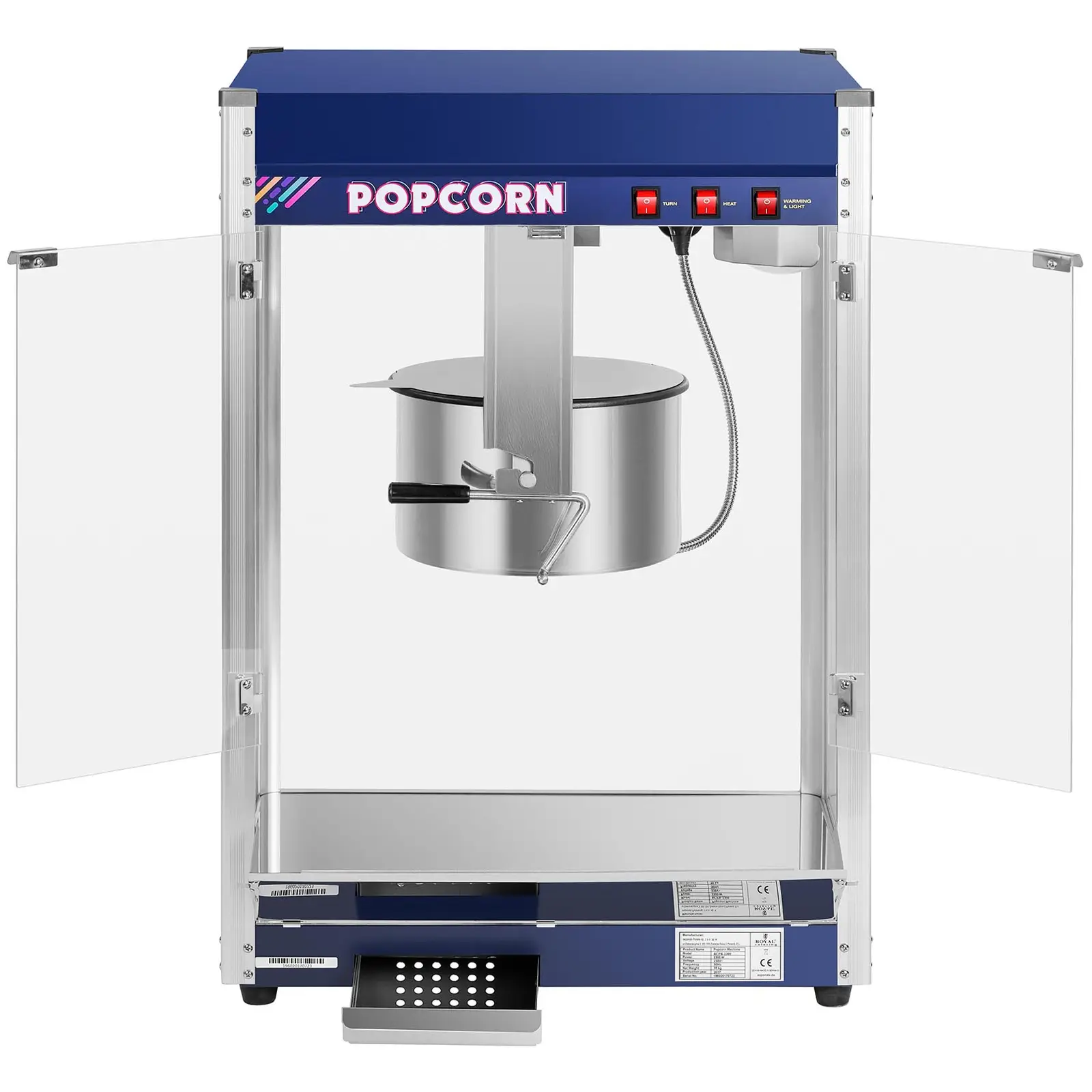 Maszyna do popcornu - 4800 ml - 16 oz - XXL