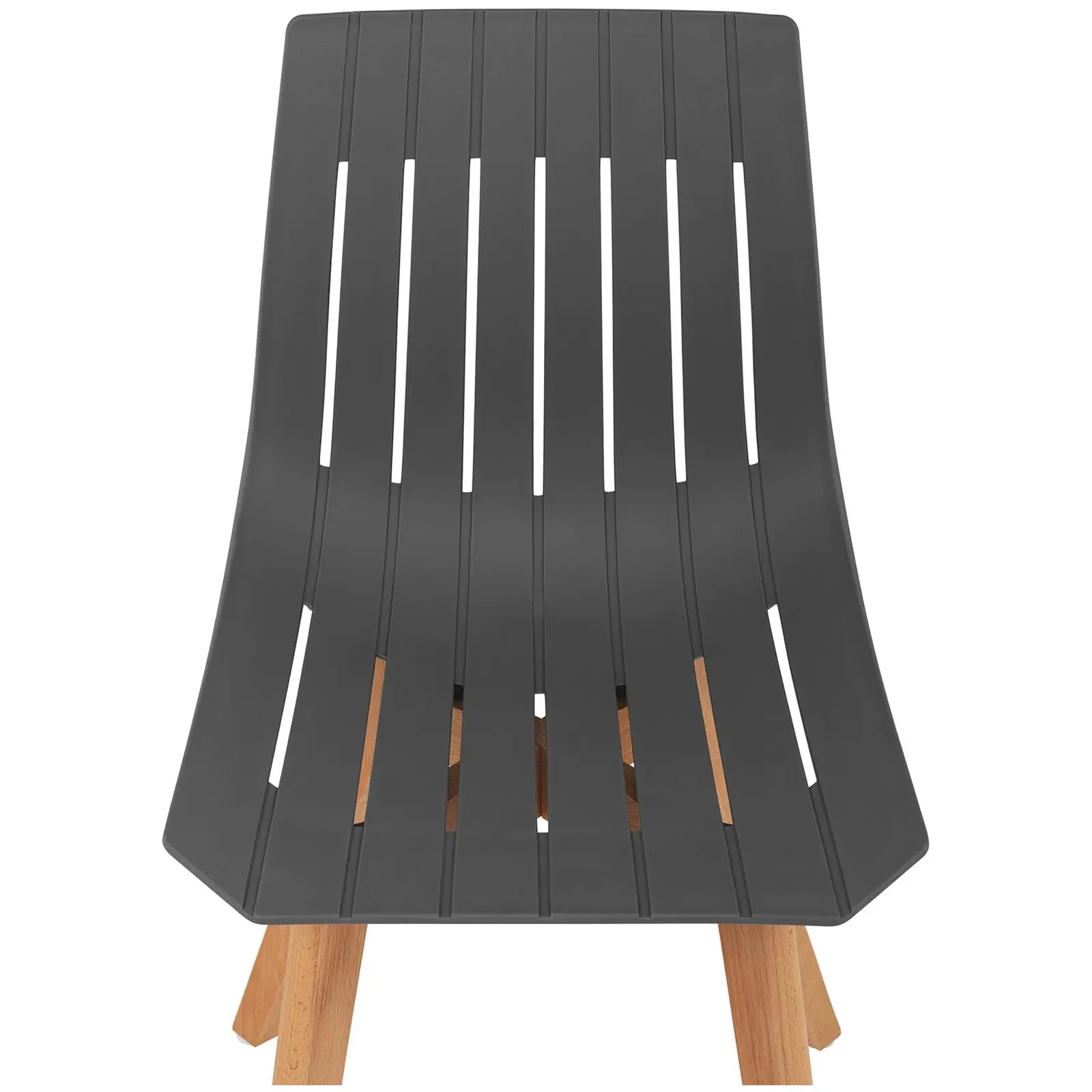 Krzesło - ażurowe - szare - 2 szt.