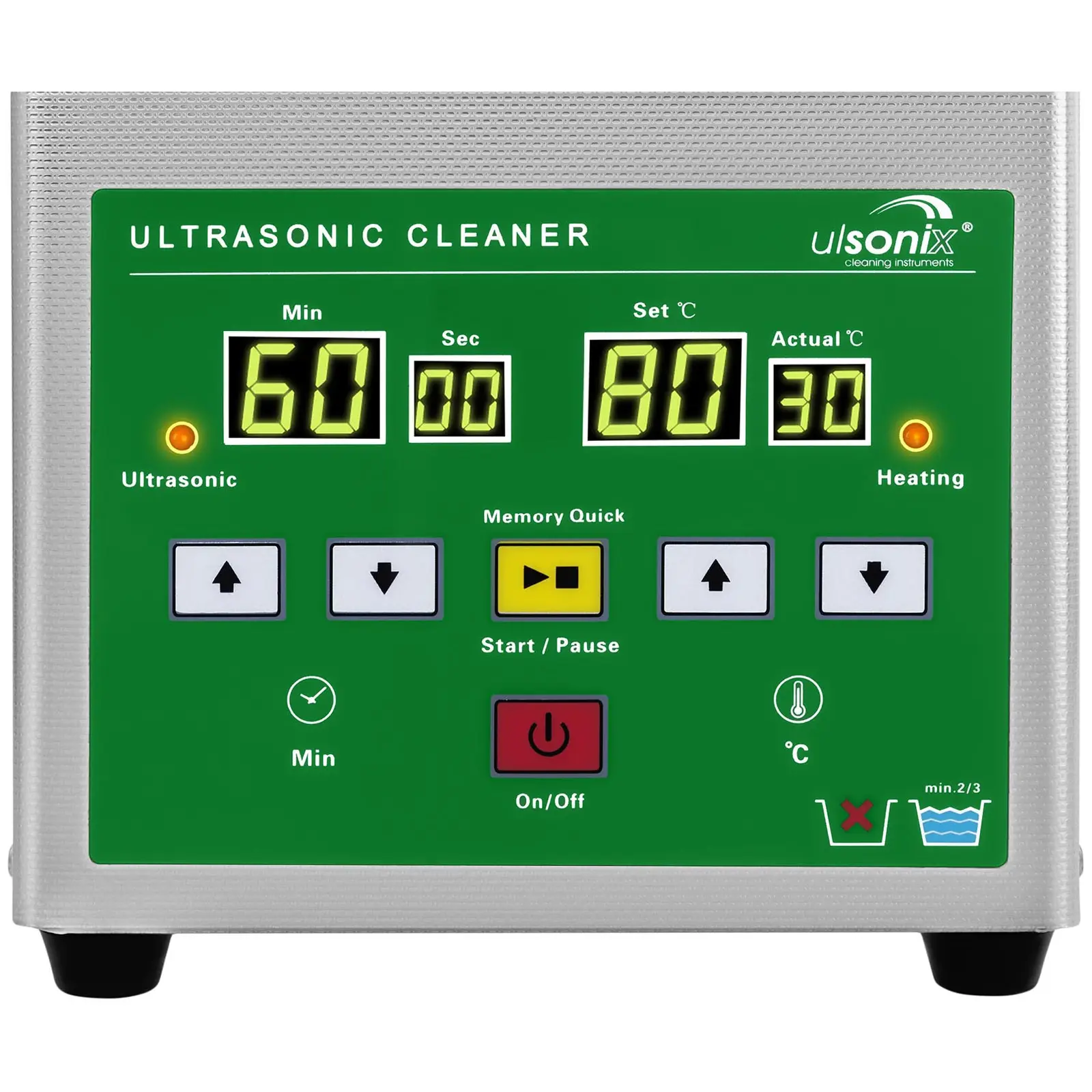 Myjka ultradźwiękowa - 2 litry - 60 W - Memory Quick Eco