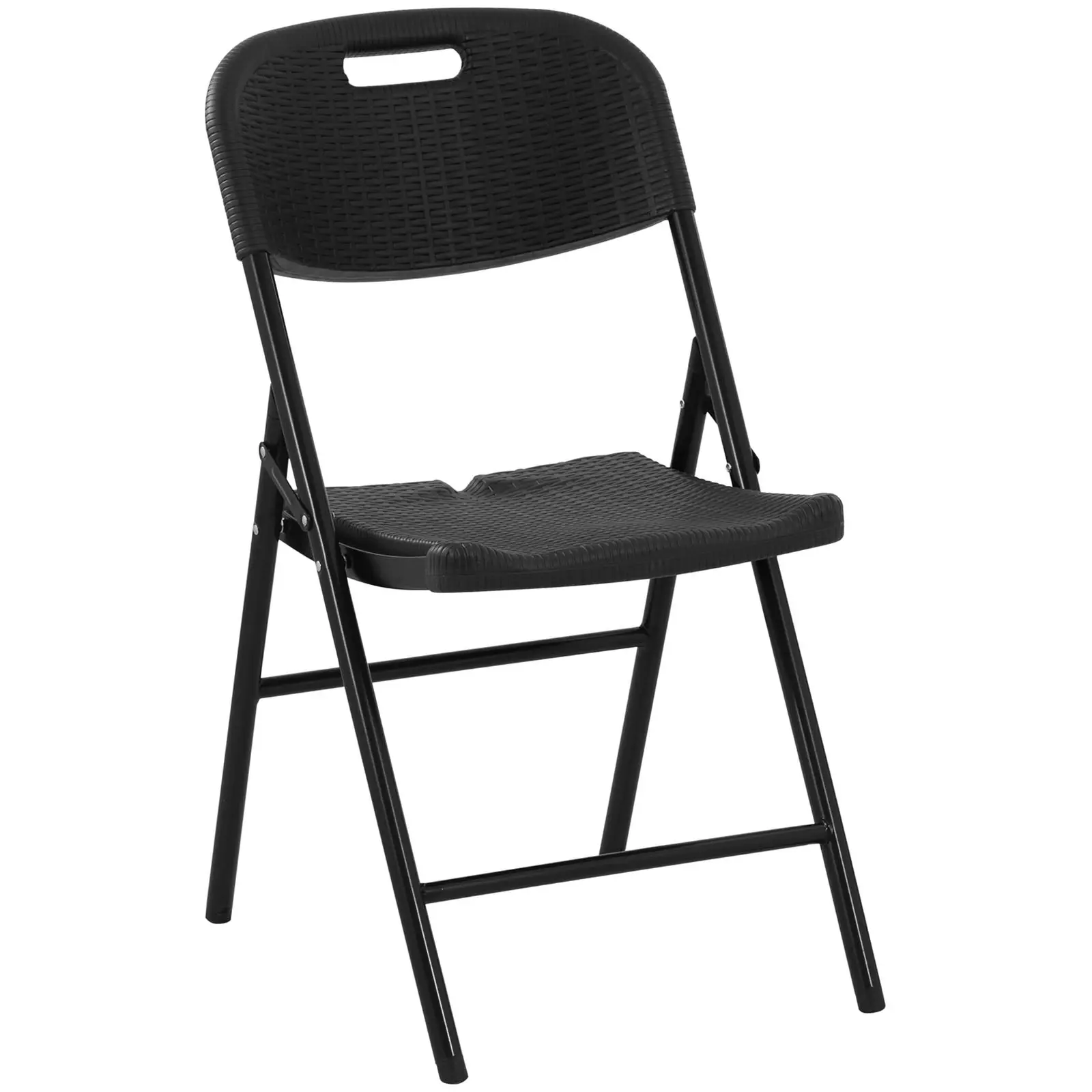 Krzesło cateringowe - zestaw 4 sztuk - 180 kg - siedzisko: 52 x 36 cm - czarne