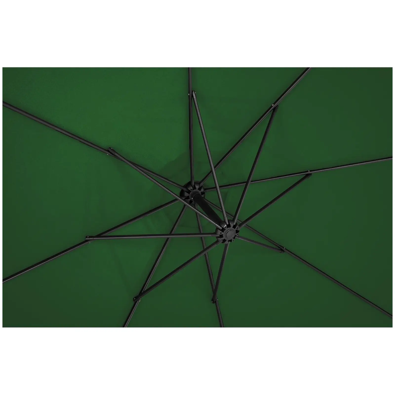 Parasol ogrodowy wiszący - zielony - okrągły - Ø300 cm - uchylny