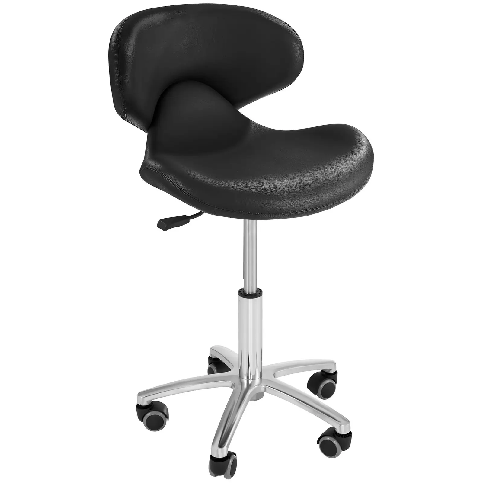 Krzesło kosmetyczne - 44 - 570 mm - 150 kg - Czarny