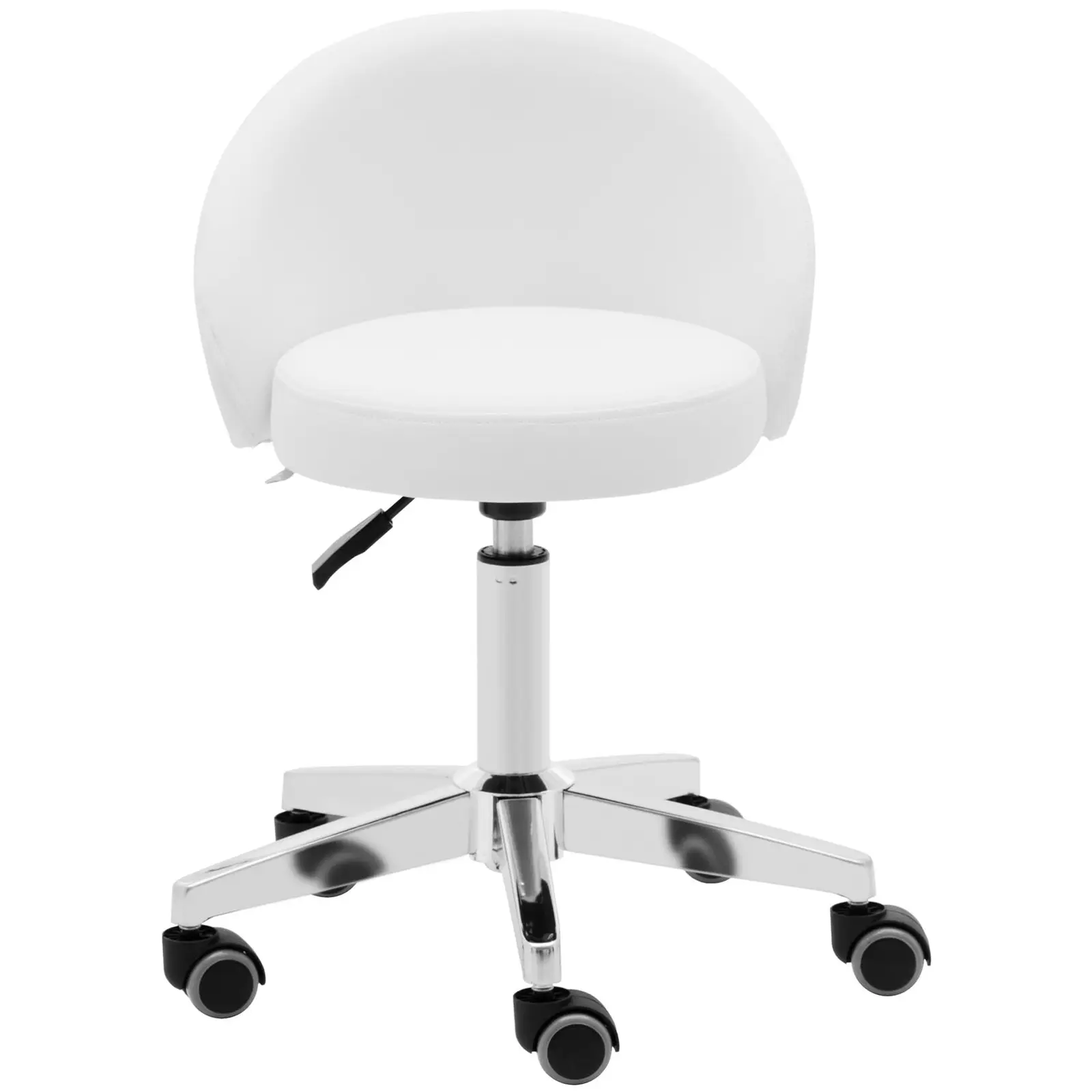 Krzesło kosmetyczne - 43 - 57 cm - 150 kg - białe