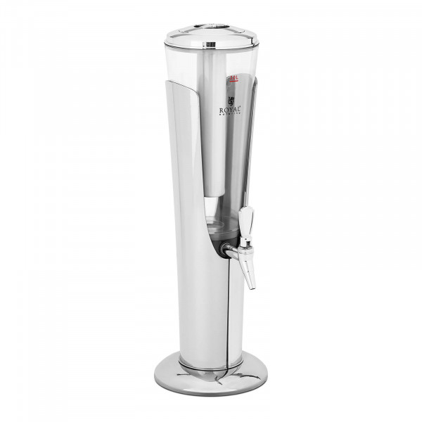 Outlet Dyspenser do soków - 3 l - system chłodzenia - na szklanki do 198 mm - z oświetleniem LED - srebrny - Royal Catering