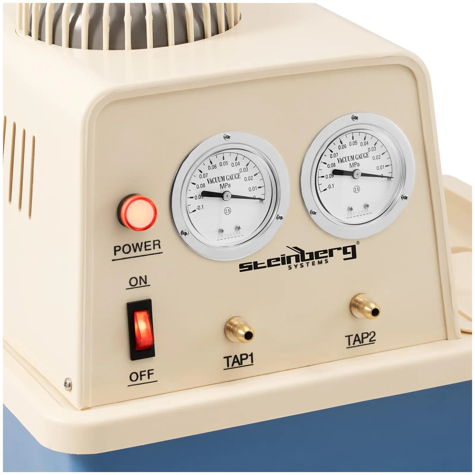 Pompa próżniowa laboratoryjna - 2 zawory / manometry -  15 l - 180 W