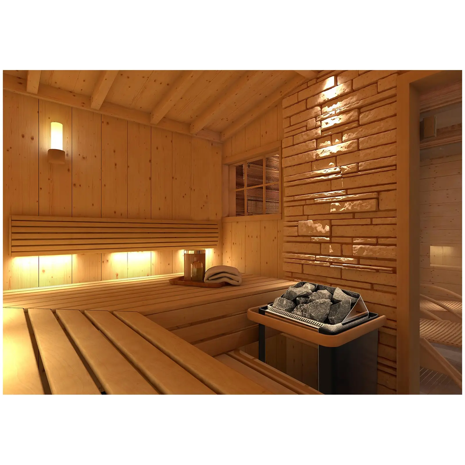 Outlet Piec do sauny - elektryczny - 4,5 kW - pokrętła
