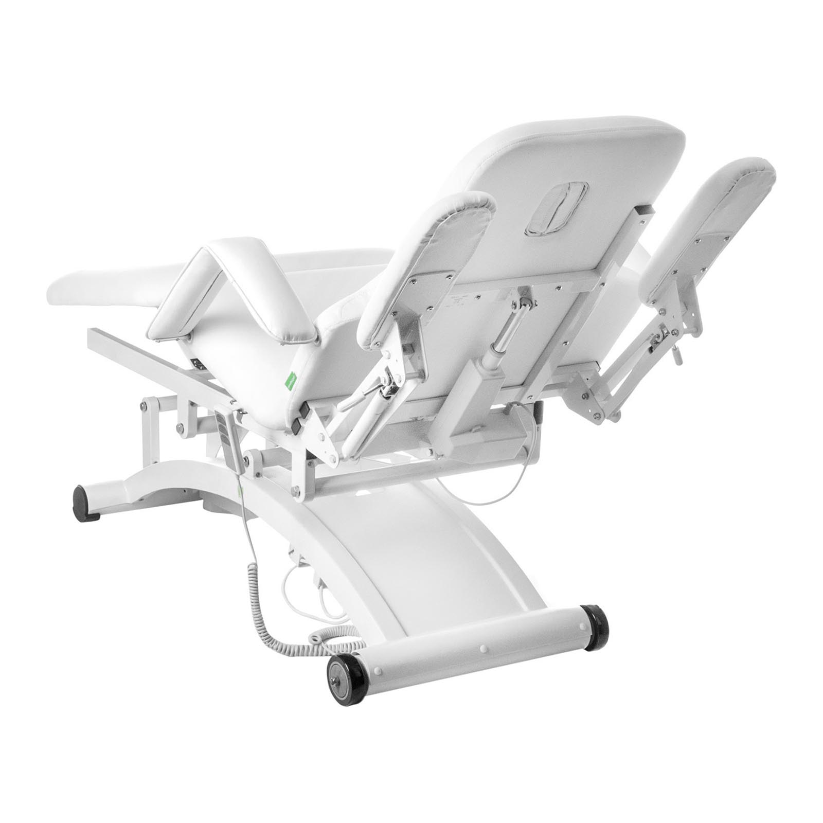 Zestaw Elektryczne łóżko do masażu Divine - białe + Krzesło siodłowe Relaxy z oparciem - białe