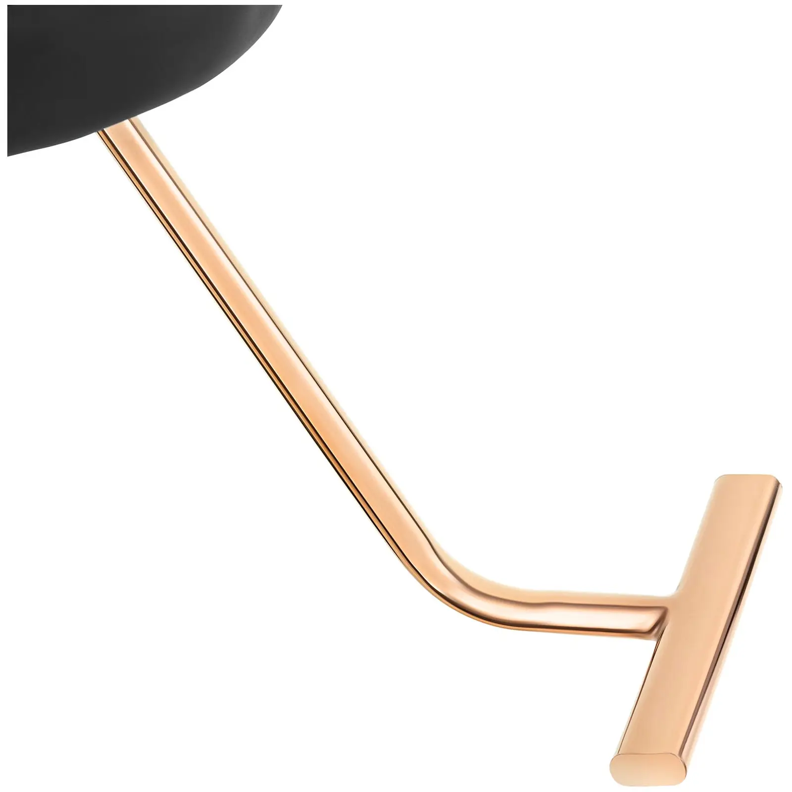 Fotel fryzjerski z podnóżkiem - 900 - 1050 mm - 200 kg - różowe złoto, czarny