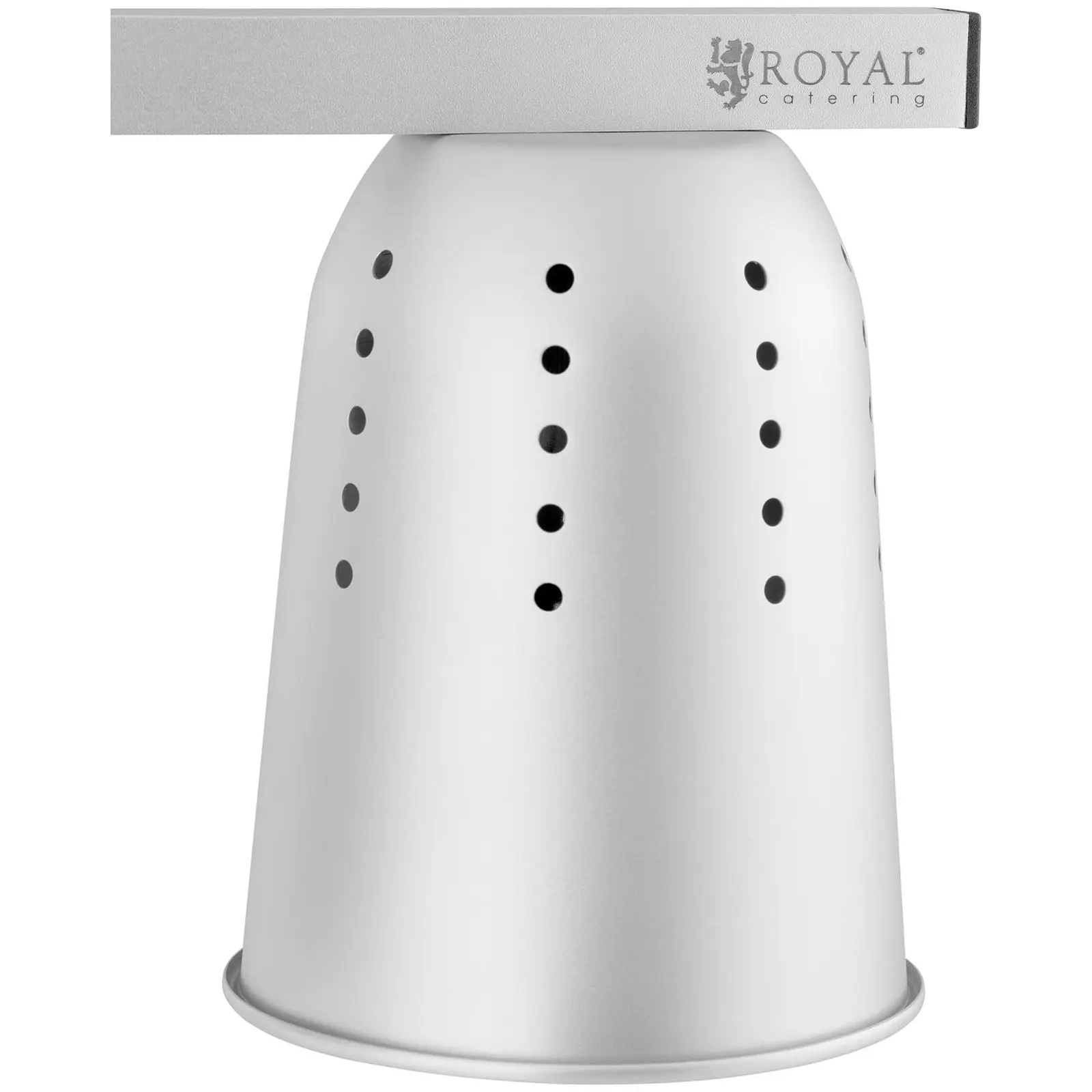 Lampa grzewcza do potraw - regulowana wysokość - Royal Catering - 2 żarówki - aluminium