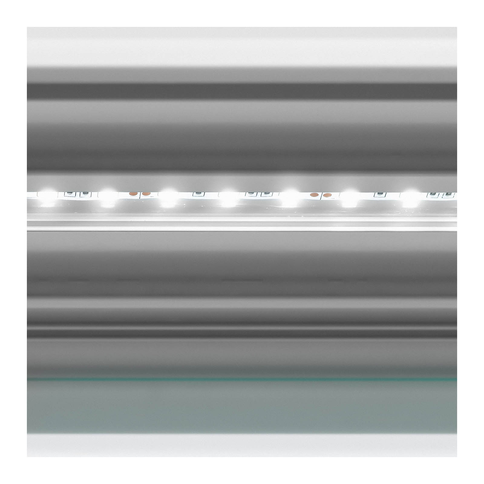 Witryna do lodów - 456 l - LED - 4 kółka - jasnozielona, srebrna