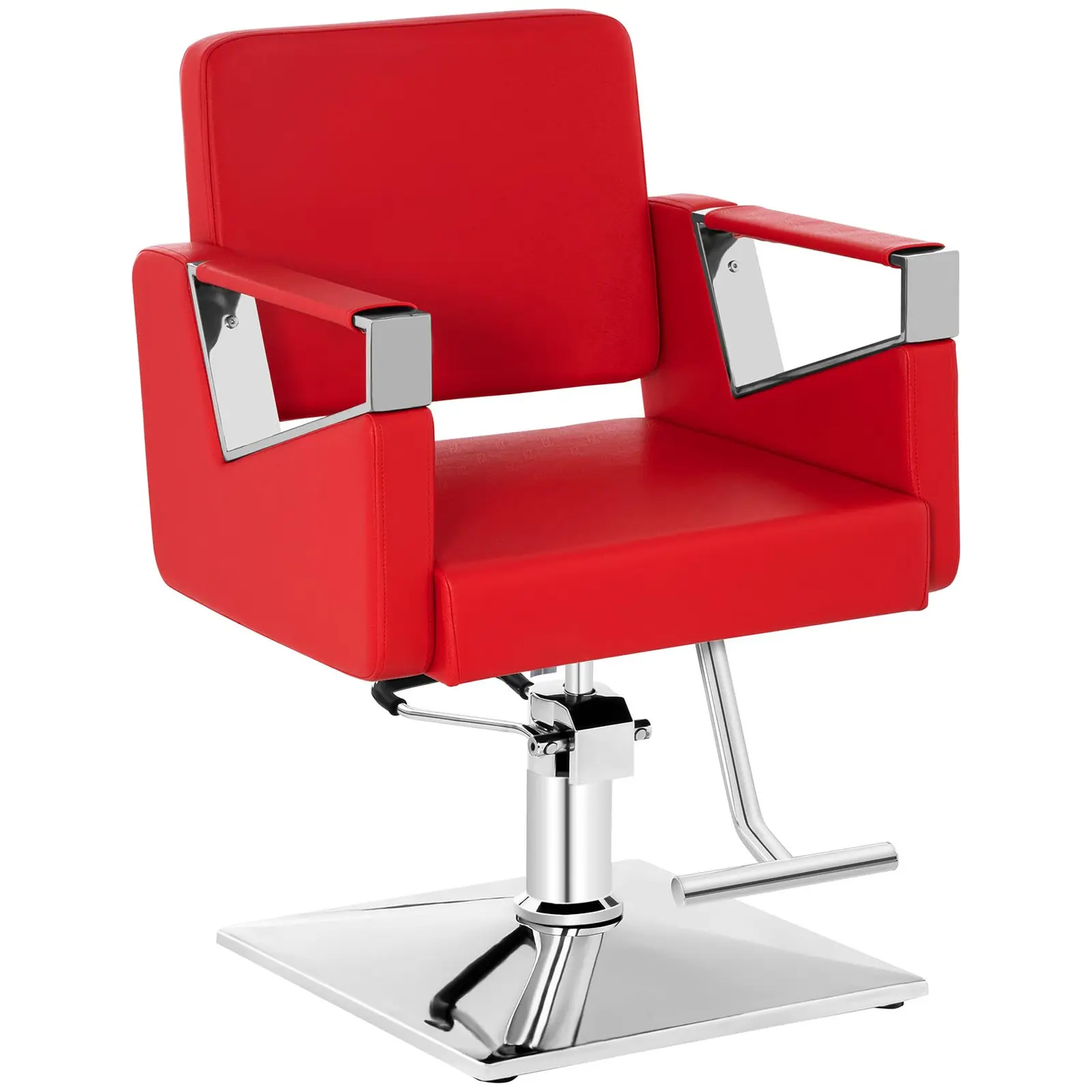 Fotel fryzjerski - 445 - 550 mm - 200 kg - Czerwony