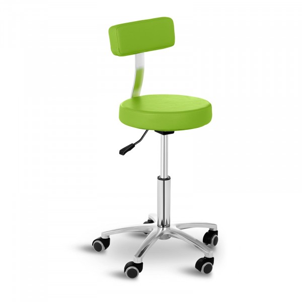 Krzesło kosmetyczne - 445- 580 mm - 150 kg - Zielony