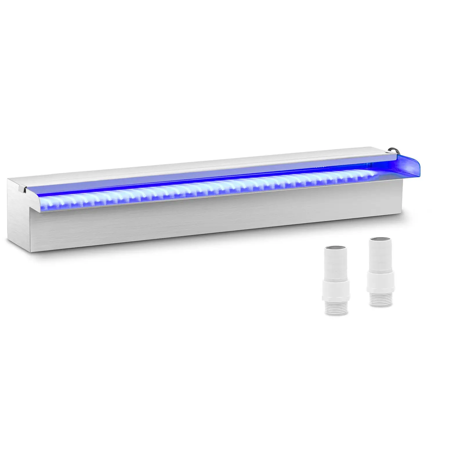 Wylewka wodospadowa - 60 cm - oświetlenie LED - niebieski/biały - otwarta wylewka