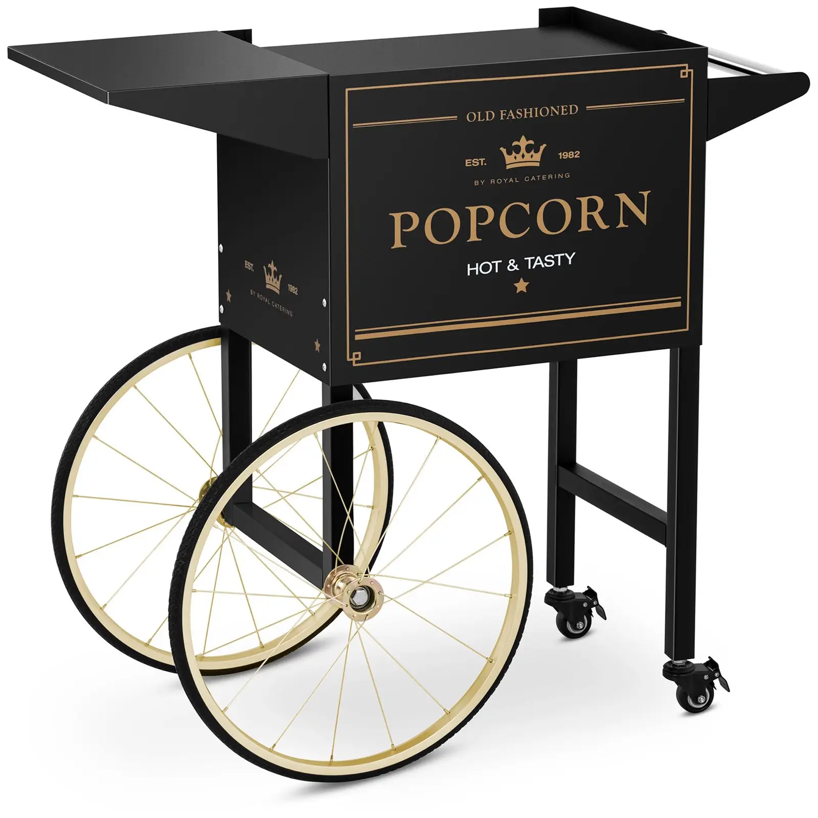 Wózek do popcornu - 51 x 37 cm - czarno-złoty