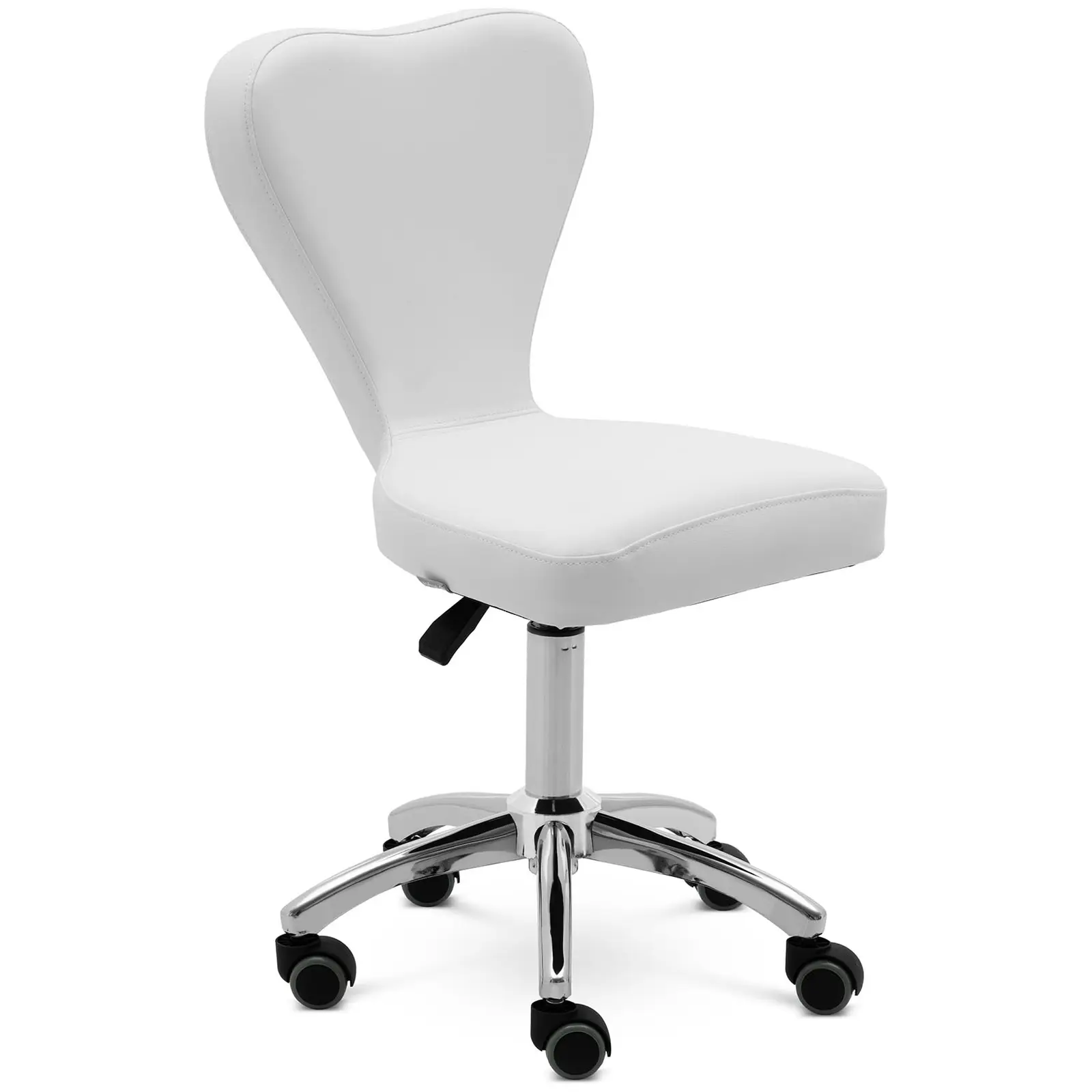 Krzesło kosmetyczne - 49 - 63 cm - 150 kg - białe