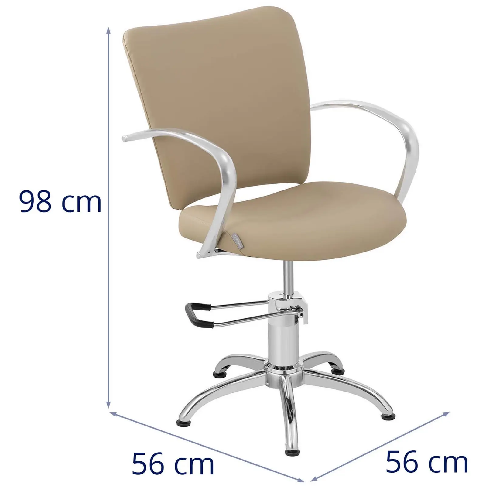 Fotel fryzjerski - 870-960 mm - 125 kg - Beżowy