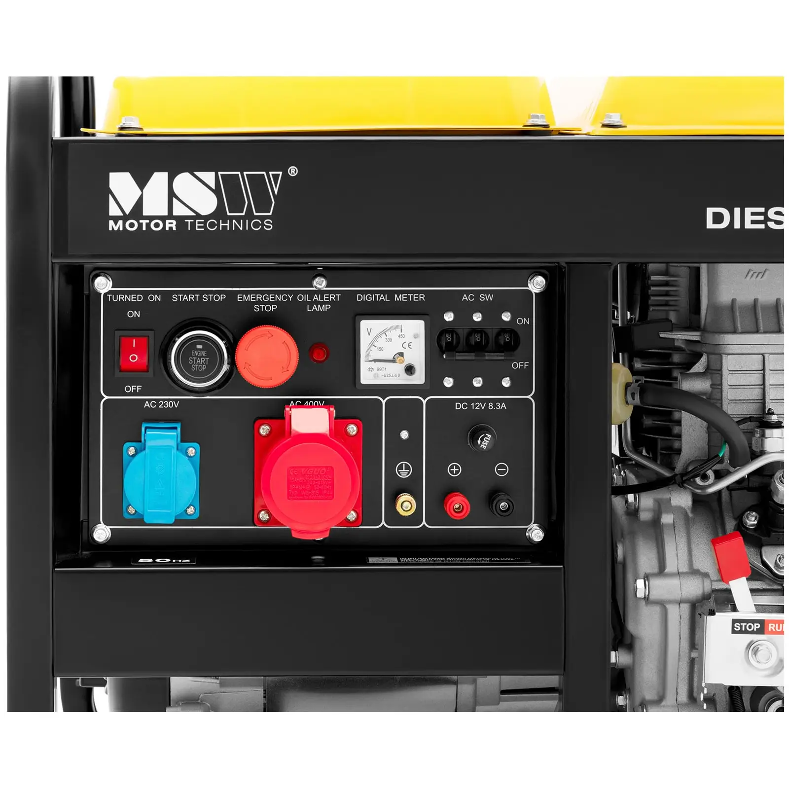 Agregat prądotwórczy Diesel - 1830 / 5500 W - 12,5 l - 240/400 V - mobilny - AVR - Euro 5