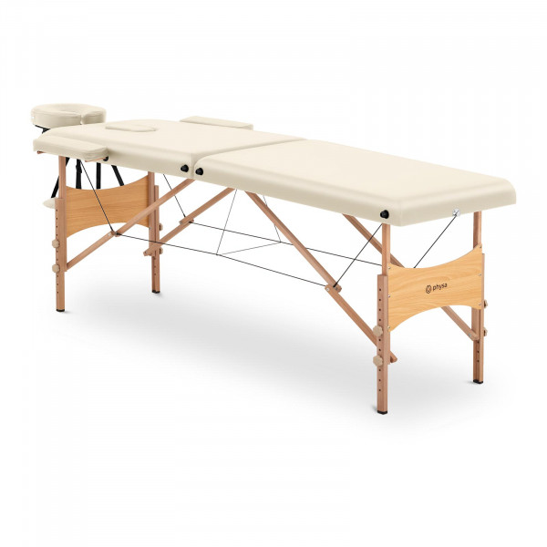 Składany stół do masażu - 185 x 60 x 63-86 cm - 227 kg - Beżowy