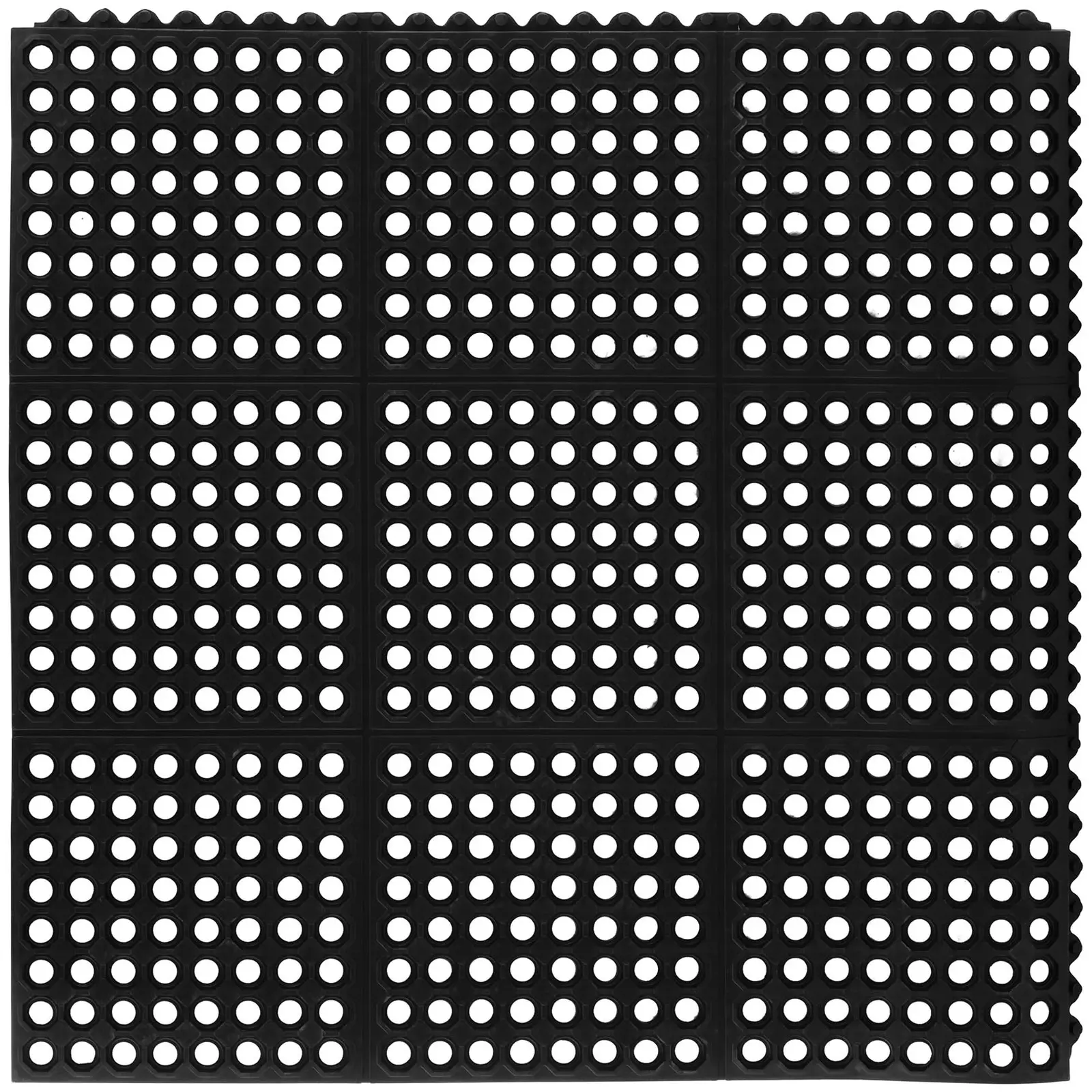 Mata gumowa  - 100 x 100 x 1 cm - czarna