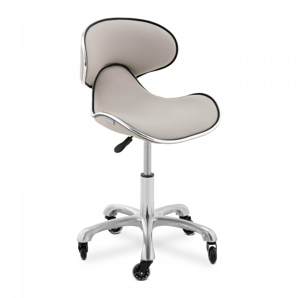 Krzesło kosmetyczne - 680-800 mm - 125 kg - Szary