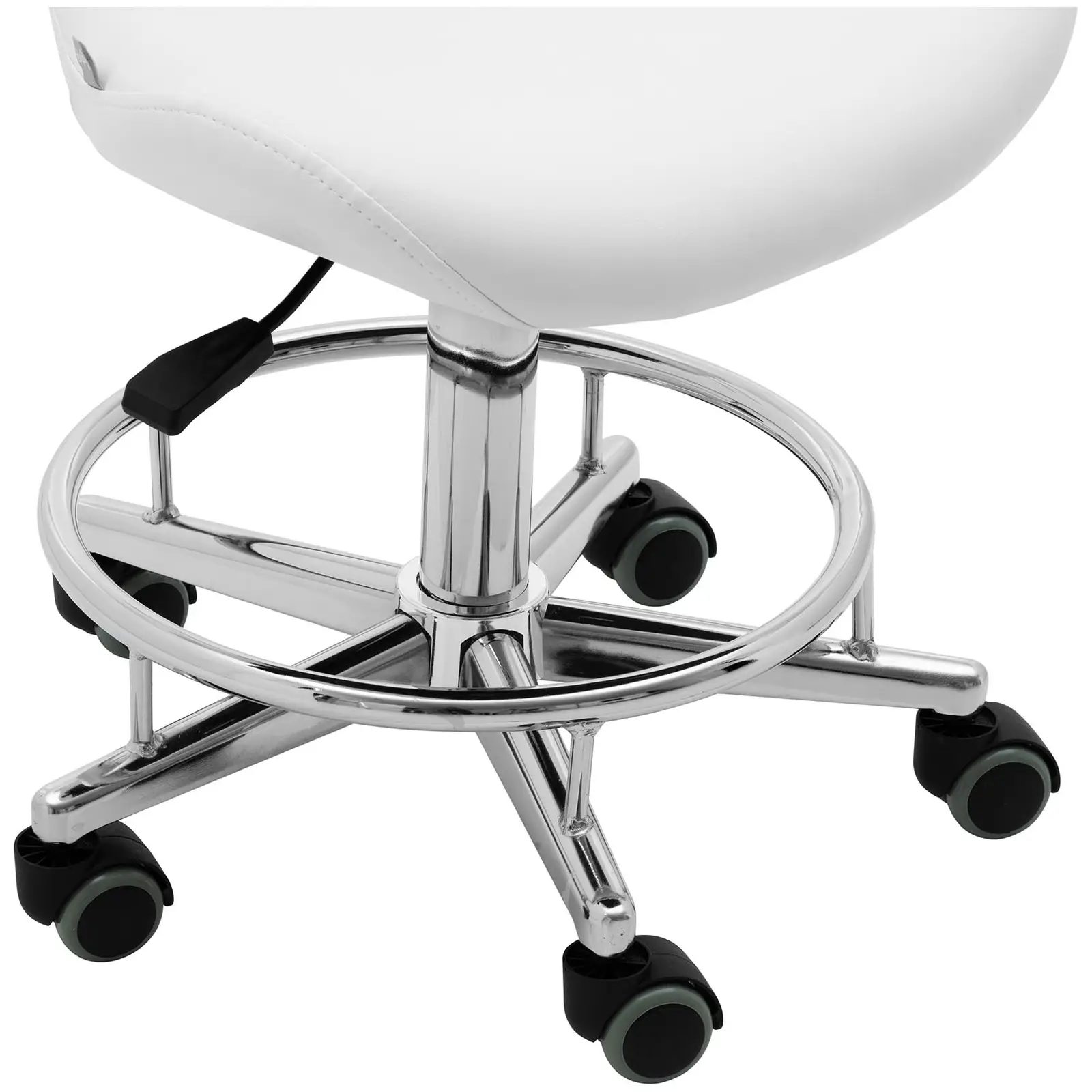 Krzesło kosmetyczne - 44 - 58 cm - 150 kg - białe