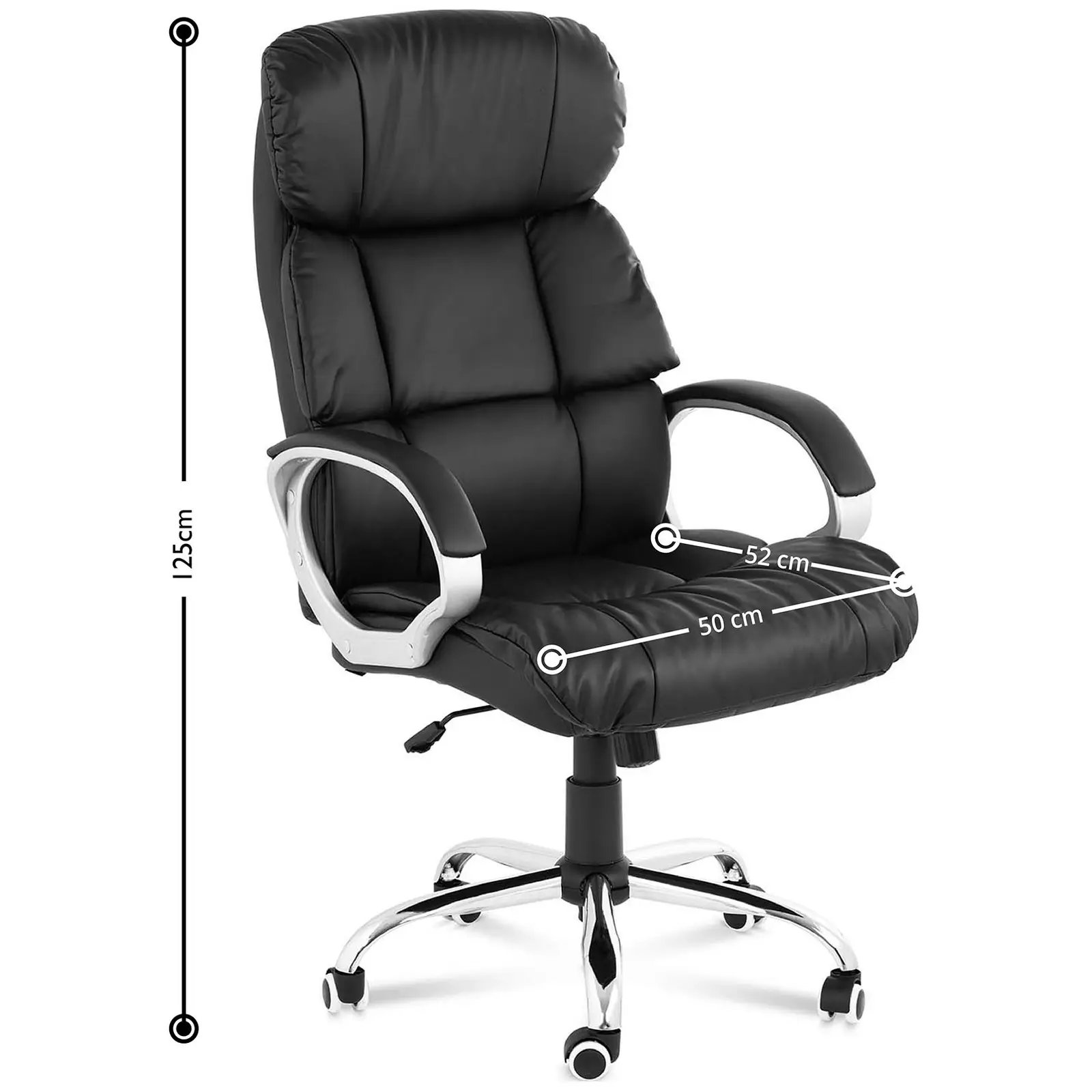 Fotel biurowy - obrotowy - czarny