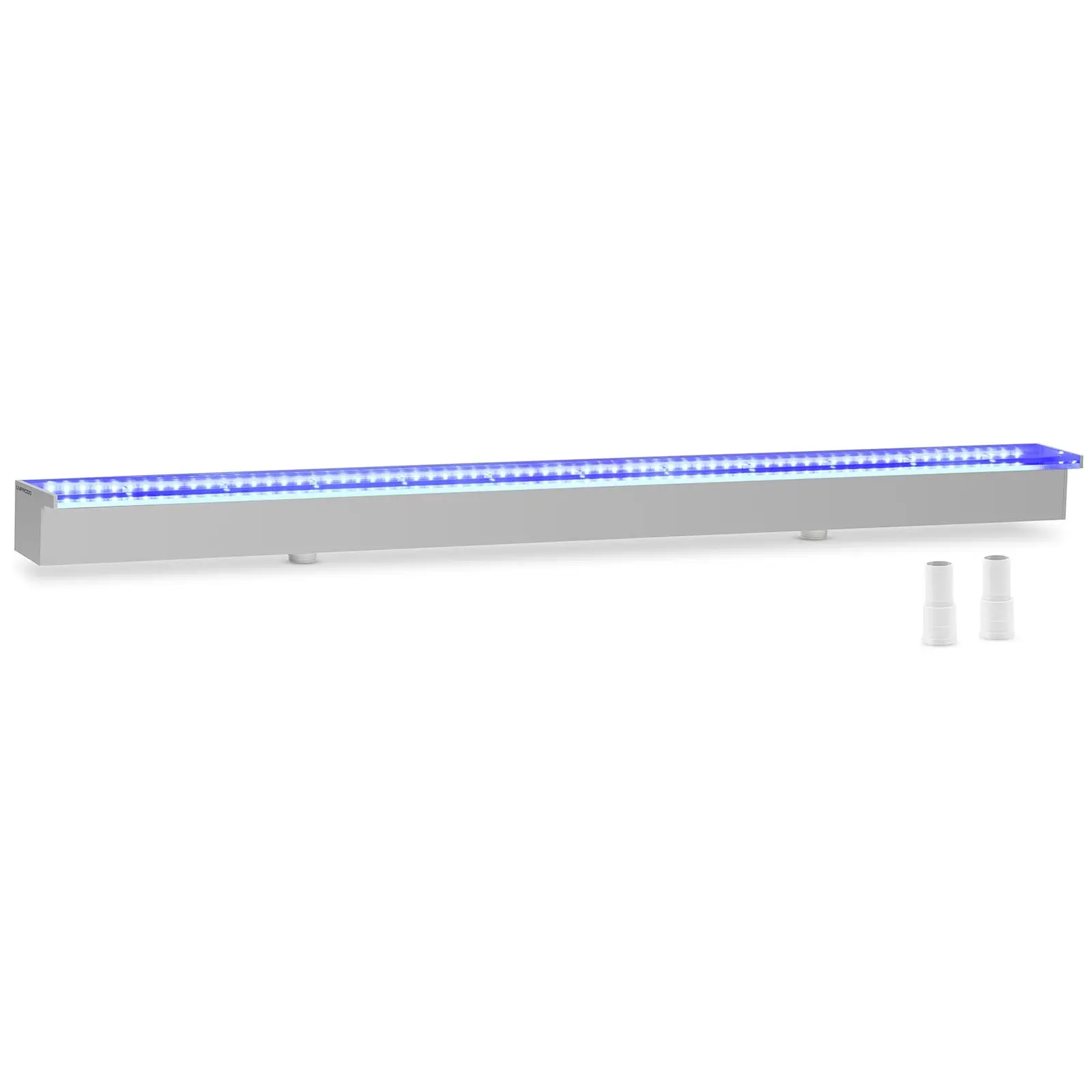 Wylewka wodospadowa - 120 cm - oświetlenie LED - niebieski/biały - wypływ wody 30 mm