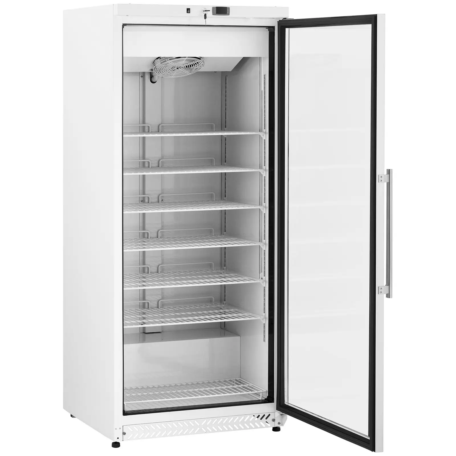 Zamrażarka szufladowa - 580 l - Royal Catering - szklane drzwi - srebrna - czynnik chłodniczy R290